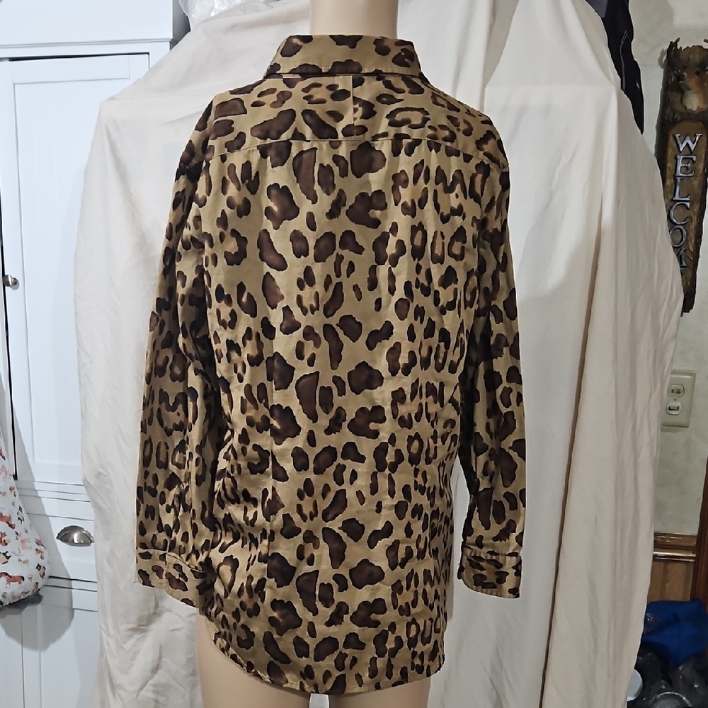 Chaps Brown and Black Patterned Shirt - Picture 3 of 6